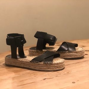 Marc Fisher Black Espadrille Sandals